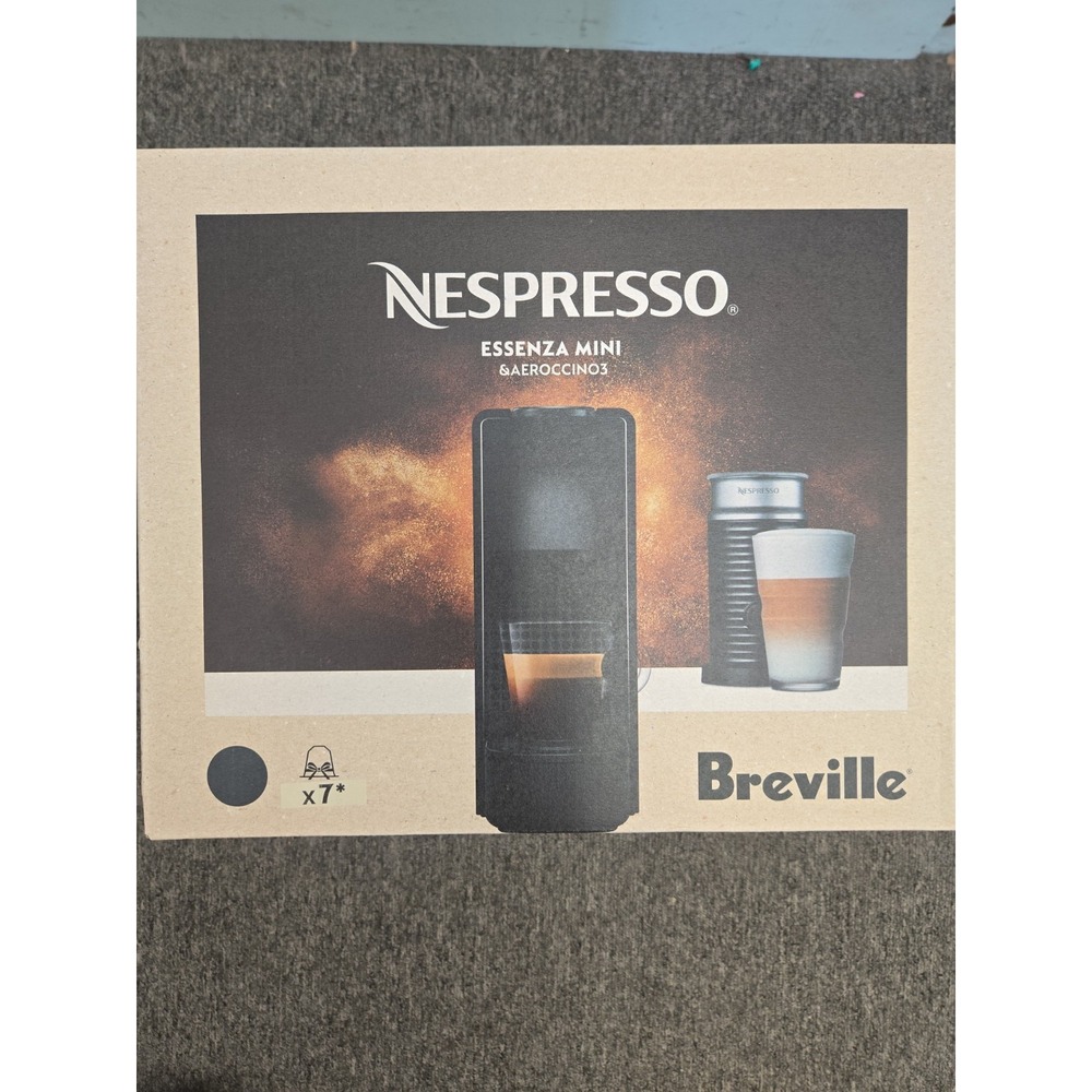 Breville Nespresso Essenza Mini Espresso Machine w/ Aeroccino 3 Milk Frother